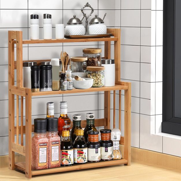 Versatile and Spacious Kitchen Spice Storage Rack with 3 Tiers ...
