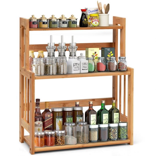 Versatile and Spacious Kitchen Spice Storage Rack with 3 Tiers ...