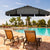 Patio 300CM Table Umbrella with Adjustable Angle and Height Feature