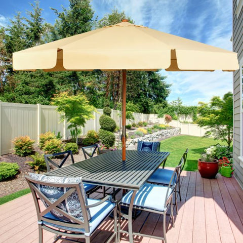 Patio 300CM Table Umbrella with Adjustable Angle and Height Feature