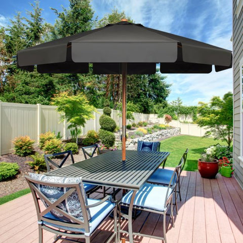 Patio 300CM Table Umbrella with Adjustable Angle and Height Feature