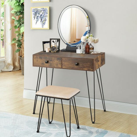 Original Dressing Table with Mirror and Stool
