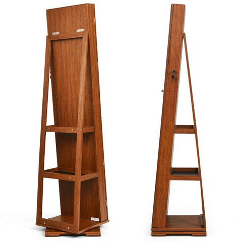 360 Degree Standing Jewellery Mirror with Storages