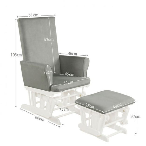 French Inspire Armchair with High Backrest and Footstool