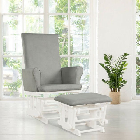 French Inspire Armchair with High Backrest and Footstool