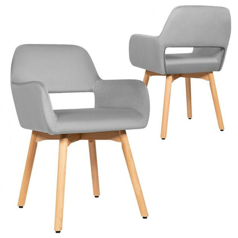 Modern Set of 2 Velvet Dining Chairs