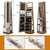 360 Degree Standing Jewellery Mirror with Inside and Outside Storages, Internal Mirror with LED