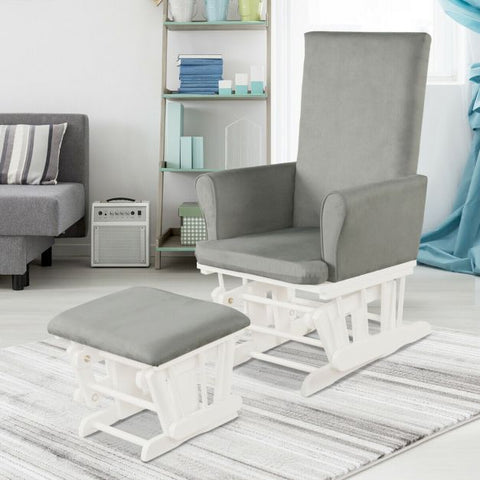 French Inspire Armchair with High Backrest and Footstool