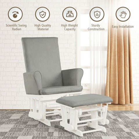 French Inspire Armchair with High Backrest and Footstool