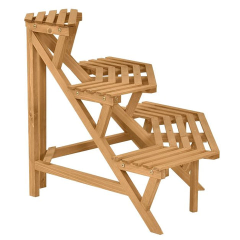 Garden Wooden Multi-Function Corner Plant Pot Stand
