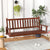 Outdoor Natural Wood 3 Person Porch Swing with Adjustable Chains