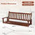 Outdoor Natural Wood 3 Person Porch Swing with Adjustable Chains