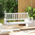 Outdoor Natural Wood 3 Person Porch Swing with Adjustable Chains