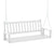 Outdoor Natural Wood 3 Person Porch Swing with Adjustable Chains