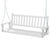 Outdoor Natural Wood 3 Person Porch Swing with Adjustable Chains