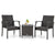 Outdoor Wicker Chair Set with soft Cushions and Rattan Material