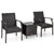 Outdoor Wicker Chair Set with soft Cushions and Rattan Material