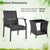 Outdoor Wicker Chair Set with soft Cushions and Rattan Material