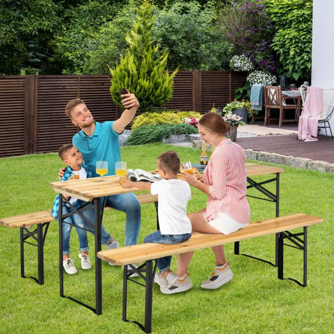 BBQ Folding Picnic Table and Bench Set