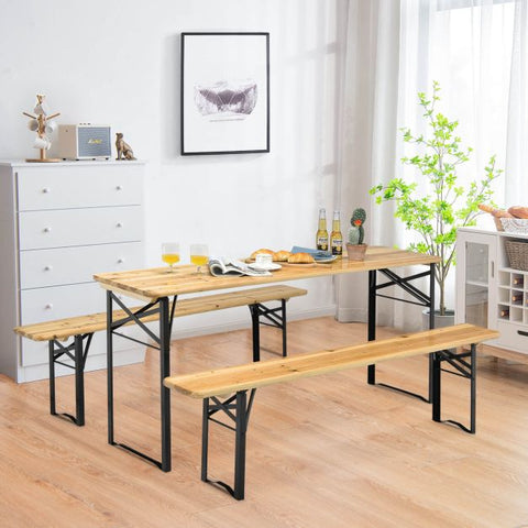 BBQ Folding Picnic Table and Bench Set