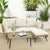 Garden Conversation Set with L-Shaped layout and cushions in Black