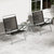 Outdoor Bistro Set with Tempered Glass Table Top and Foldable Design