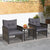 Madison Garden Bistro Set with Acacia Wood in Grey