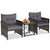 Madison Garden Bistro Set with Acacia Wood in Grey