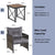 Madison Garden Bistro Set with Acacia Wood in Grey