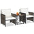 Madison Garden Bistro Set with Acacia Wood in Grey