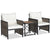 Madison Garden Bistro Set with Acacia Wood in Grey