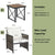 Madison Garden Bistro Set with Acacia Wood in Grey