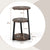 Versatile Industrial Style 3 Tier Round Side Table with Storage Shelves