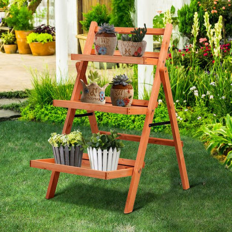 Garden 3 Tier Foldable Bonsai Pot Plant Stand
