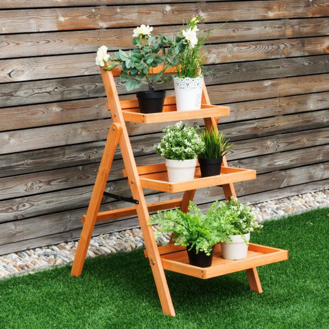 Garden 3 Tier Foldable Bonsai Pot Plant Stand