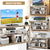 Rustic TV Stand with X-Shaped Frame and Spacious Open Design for Ample Storage