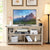 Rustic TV Stand with X-Shaped Frame and Spacious Open Design for Ample Storage