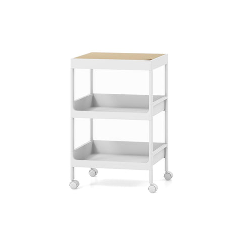 Compact and Versatile Utility Cart with Multiple Tiers and Removable Top Shelf