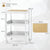 Compact and Versatile Utility Cart with Multiple Tiers and Removable Top Shelf