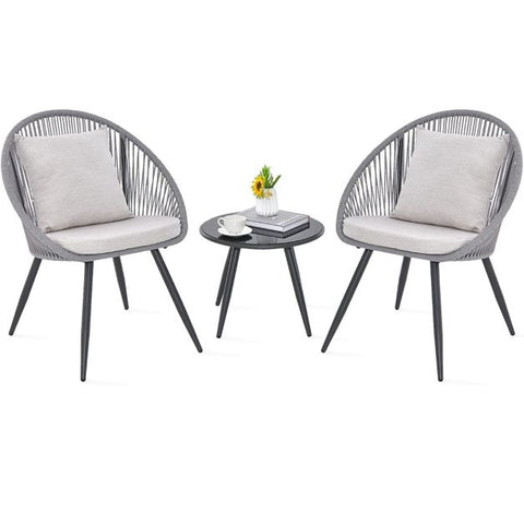 Millennium Garden Furniture Set with back Cushions in Grey