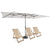 Garden 4.3m Crank Handle Umbrella with Double-Sided Design