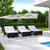 Garden 4.3m Crank Handle Umbrella with Double-Sided Design