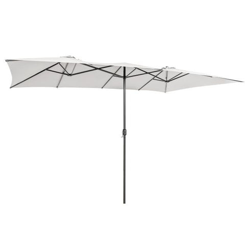 Garden 4.3m Crank Handle Umbrella with Double-Sided Design