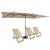 Garden 4.3m Crank Handle Umbrella with Double-Sided Design