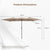 Garden 4.3m Crank Handle Umbrella with Double-Sided Design