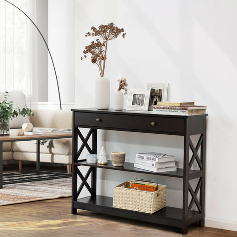 Stylish Multi-Purpose Entryway Console Table with Storage Drawer and Shelf