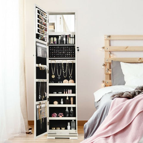 360 Degree Standing Jewellery Mirror with Storages