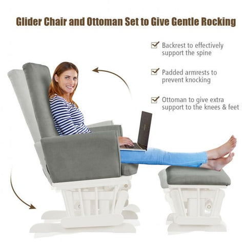 French Inspire Armchair with High Backrest and Footstool