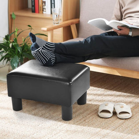 Modern Everyday Use Small Footstool in PU Leather