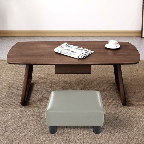Modern Everyday Use Small Footstool in PU Leather